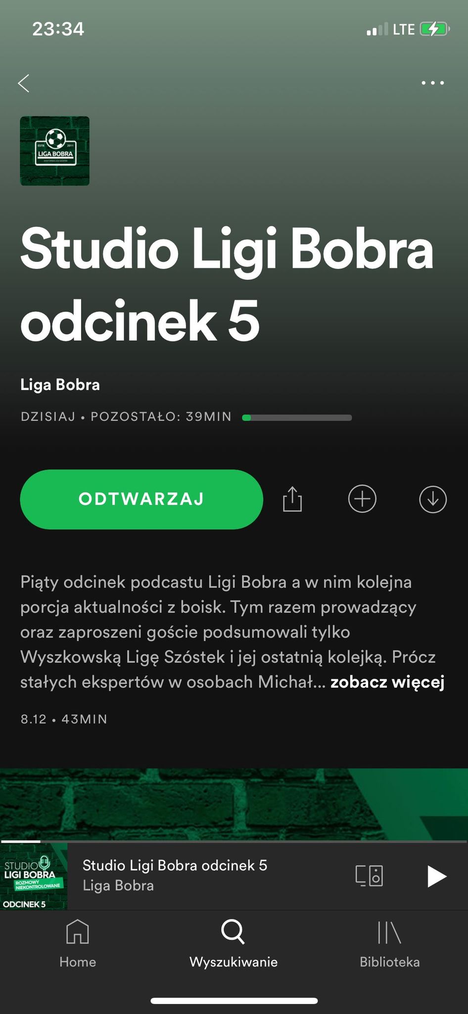 Spotify i podcast Ligi Bobra